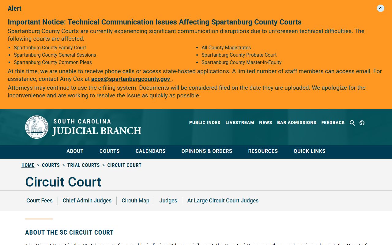 Beaufort County criminal court records Circuit Court overview