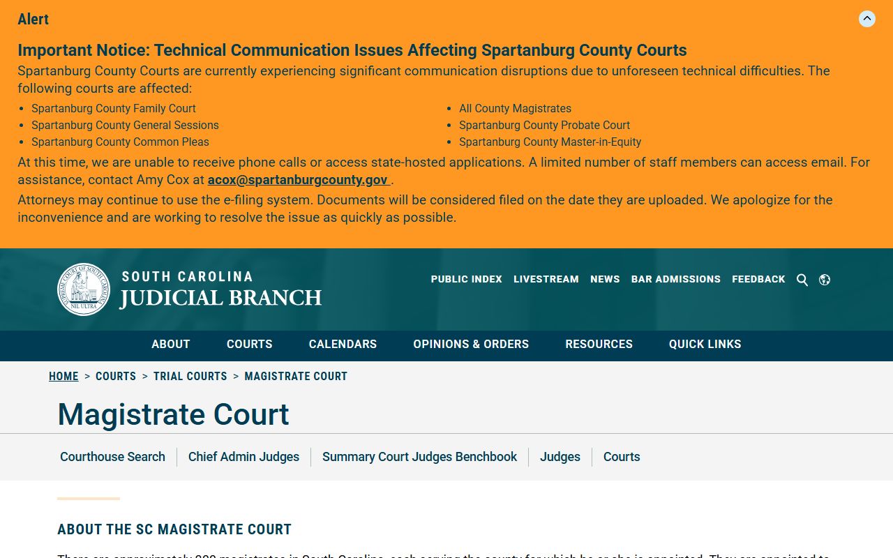 South Carolina trial court information for Beaufort County Circuit Court records